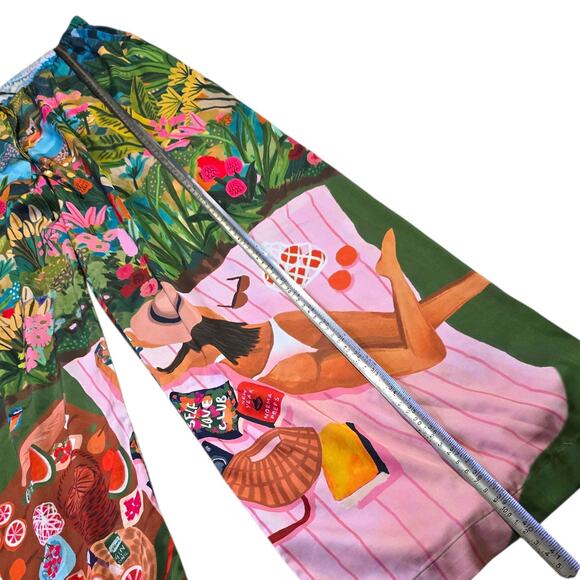 Soma satin wide leg pajama pants SZ L - Picture 4 of 6